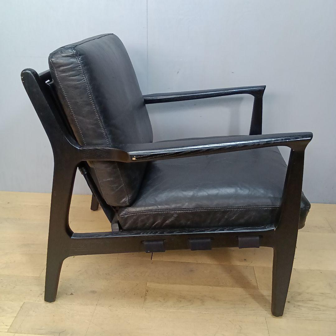 At Ease Leather & Ashwood Frame アームチェア④