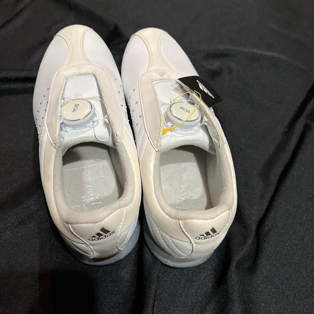 アディダス ゴルフシューズ ダイヤル　ホワイト　レディース　BOA 23.5cm