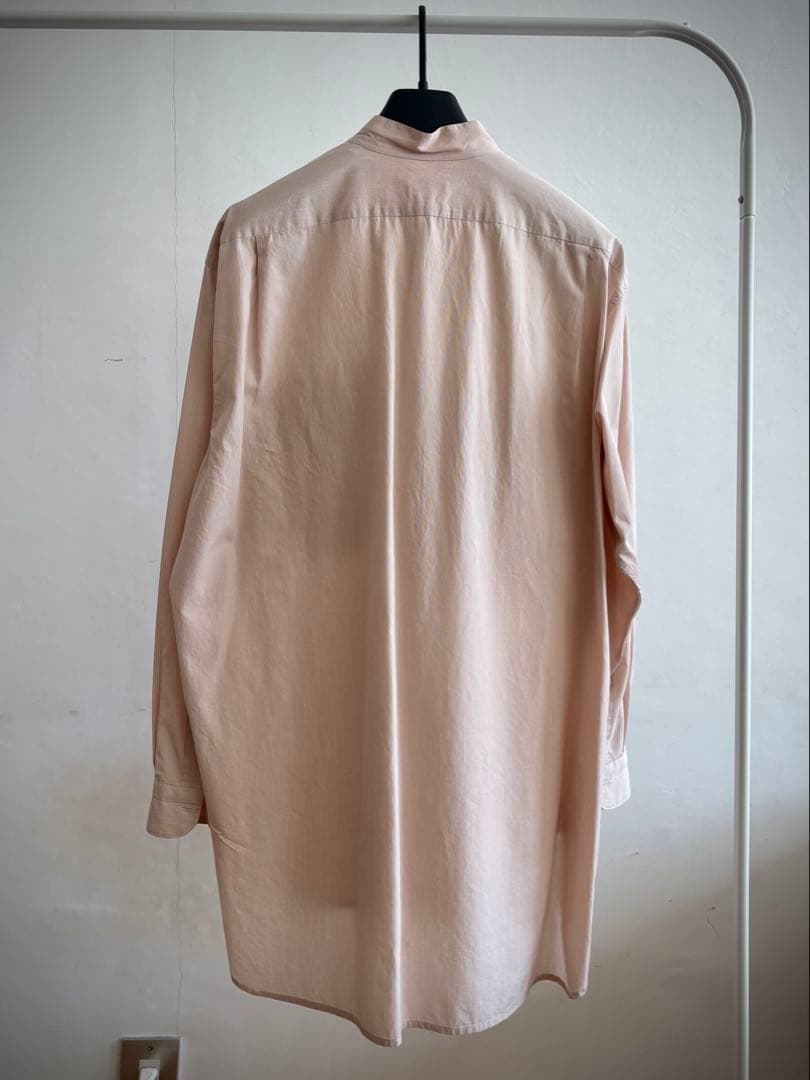 COMOLI 21SS ベタシャン プルオーバーカーゴシャツ サンドピンク