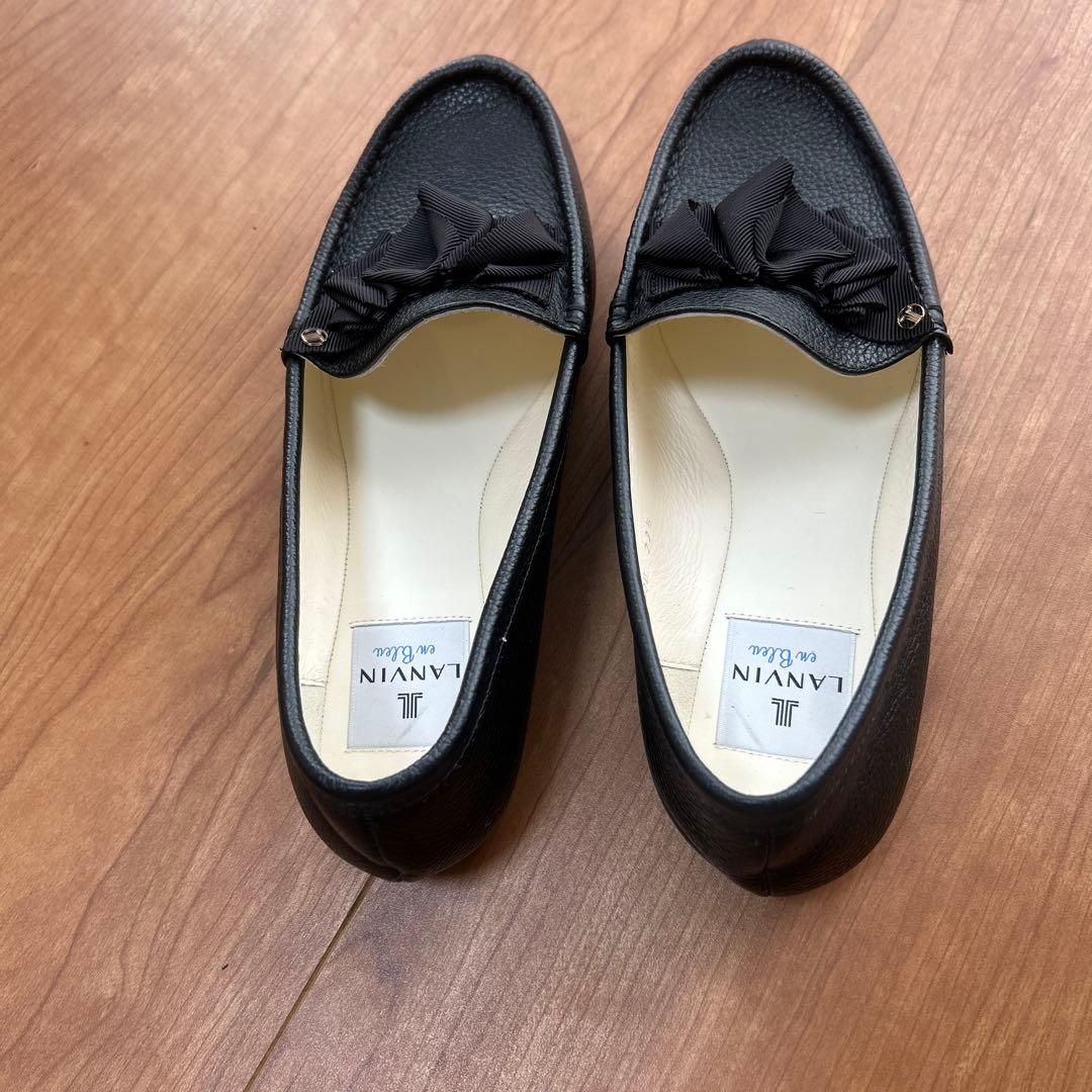 LANVIN en Bleu ブラックローファー