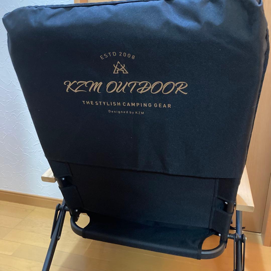 KZM 黒 ブラック 椅子 アウトドア リクライニング モーション チェア