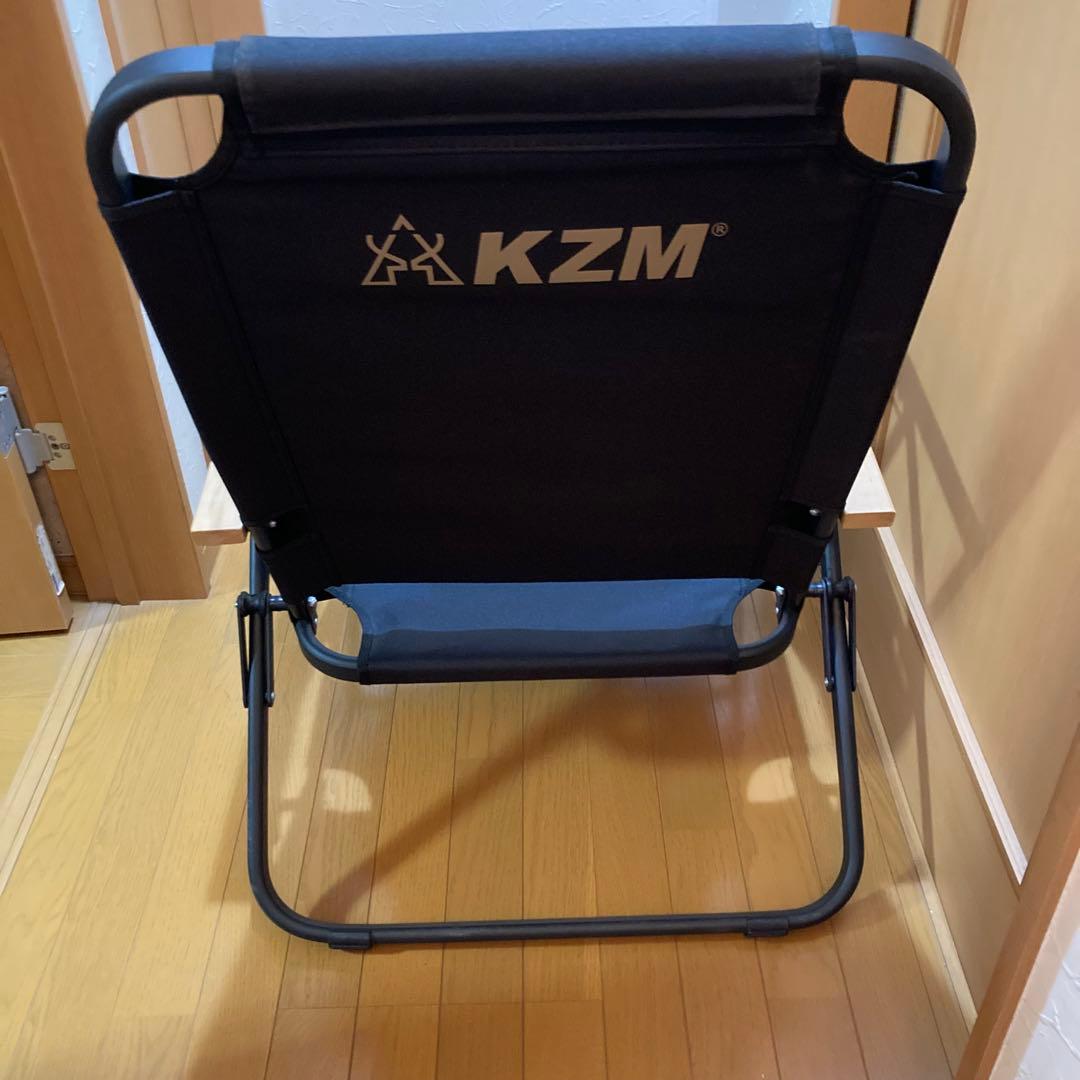 KZM 黒 ブラック 椅子 アウトドア リクライニング モーション チェア
