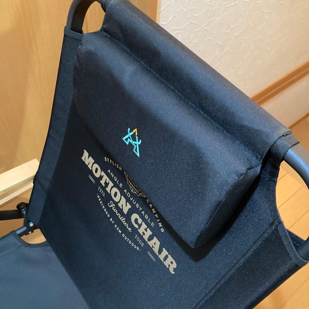 KZM 黒 ブラック 椅子 アウトドア リクライニング モーション チェア