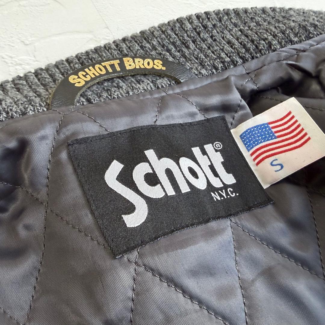 【schott】Leather stadium jacket