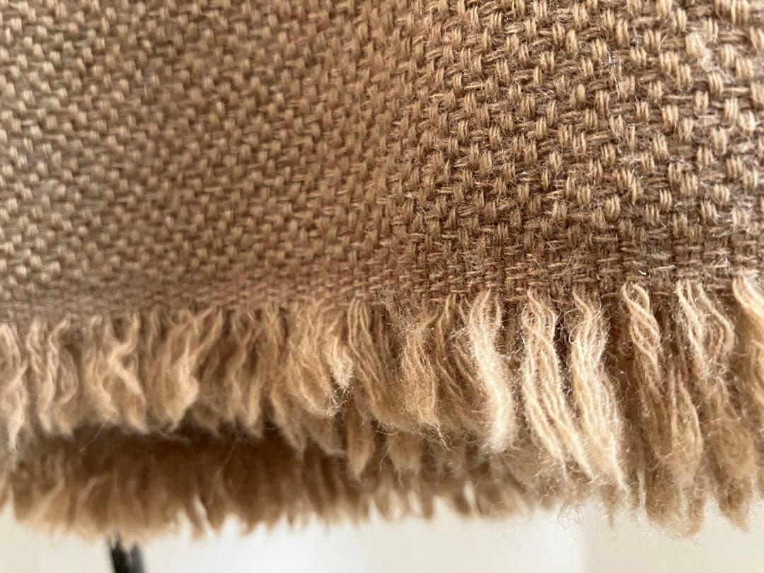 【ニムニムデュアイ】カシミアウール キャメル 大判ストール