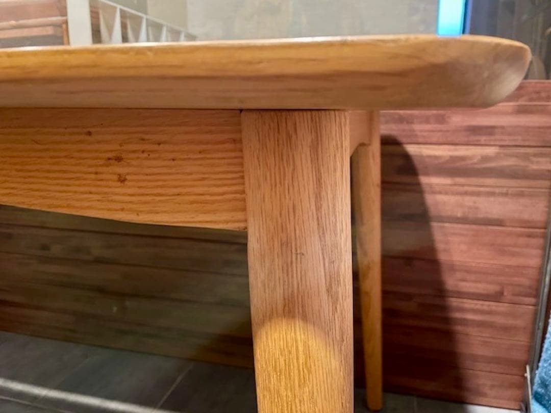 優希■LAPRAP IDC大塚　無垢オーク材ダイニングテーブルW150cm