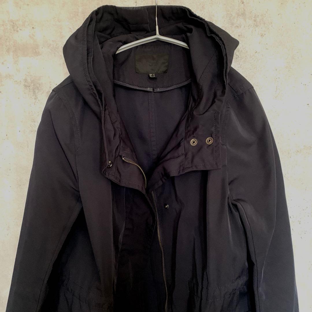 iCB ダウンライナー付きモッズコート フード付き　ネイビー