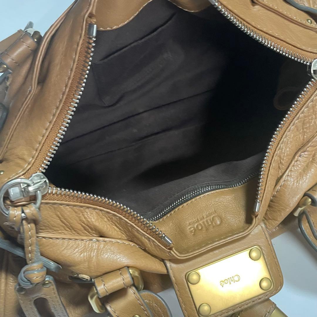 美品】 Chloe クロエ パディントン バンドバッグ 鍵 南京錠 ブラウン