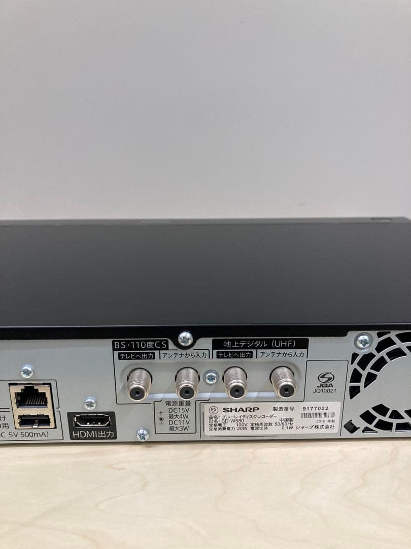 めっちゃ綺麗　シャープ　AQUOS ブルーレイ　BD-W 580