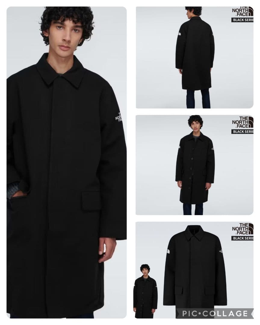 THE NORTH FACE BLACK ウール混コート美品 ノースフェイス