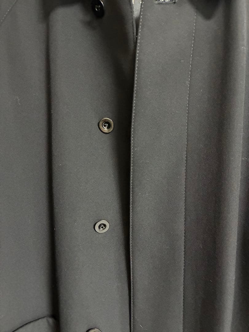 【美品】ATON エイトン　バックサテンバルマカーンコート　ウール素材