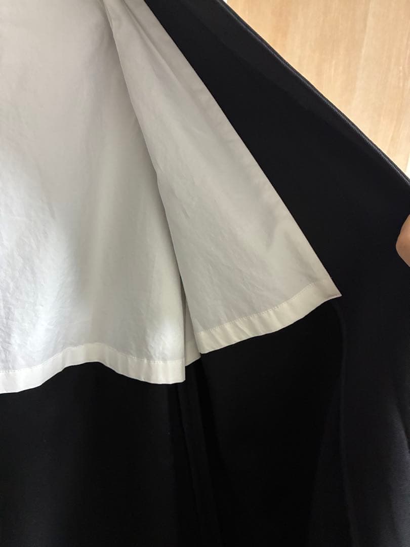 【美品】ATON エイトン　バックサテンバルマカーンコート　ウール素材