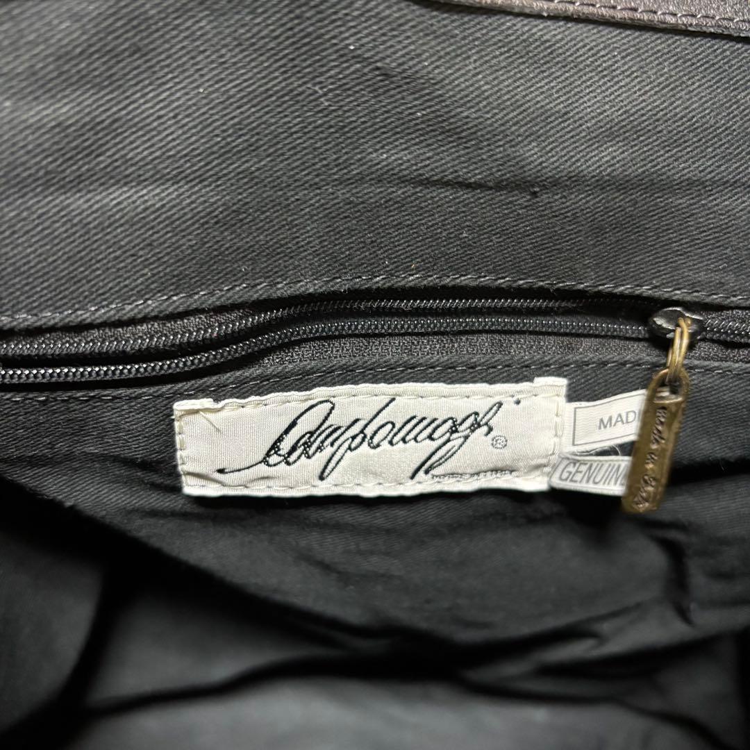 極美品　カンポマッジ　レザー　リュック　ダブルポケット　黒　ゴールド金具