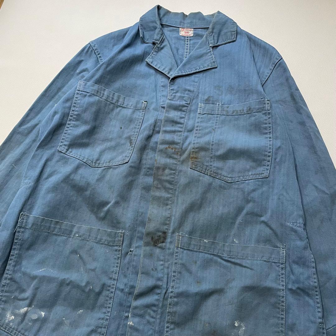 50's K.W.B. MFG. ヘリンボーンツイル ショップコート