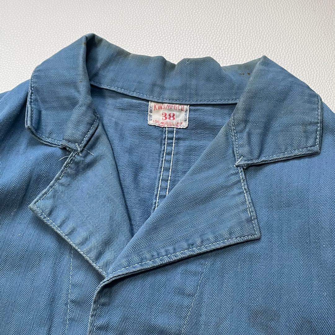 50's K.W.B. MFG. ヘリンボーンツイル ショップコート