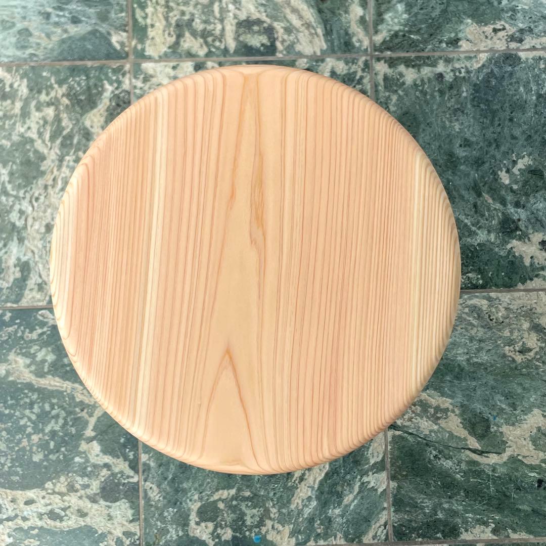 マチルダ　国産ひのき　丸椅子　木製スツール　2脚セット　北欧風