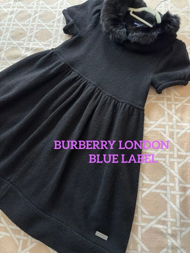 美品-BURBERRY LONDON BLUE LABELウールワンピース