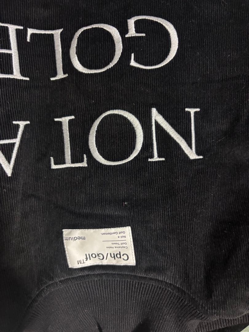 コーデュロイ中綿ジャケット　ブラックM