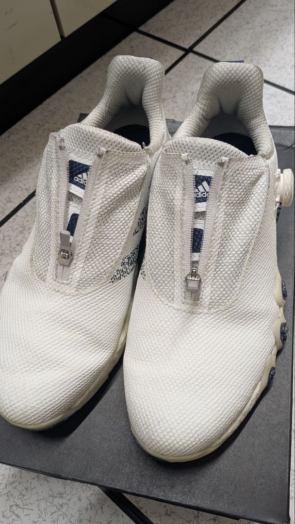 adidas BOOST ゴルフシューズ ホワイト 27.5cm 比較的美品