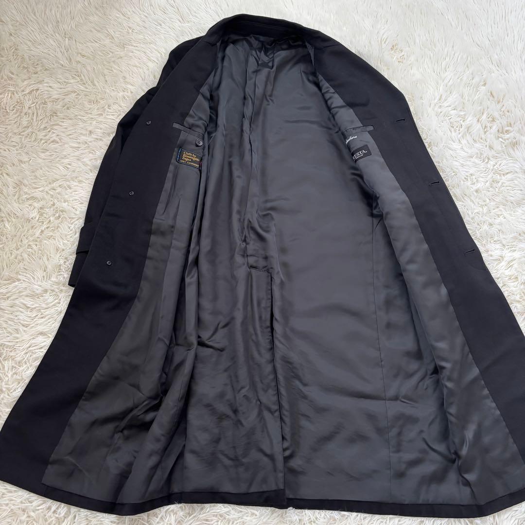 イプレスタ×エルメネジルドゼニヤ カシミヤ100 ロングコート メンズMブラック