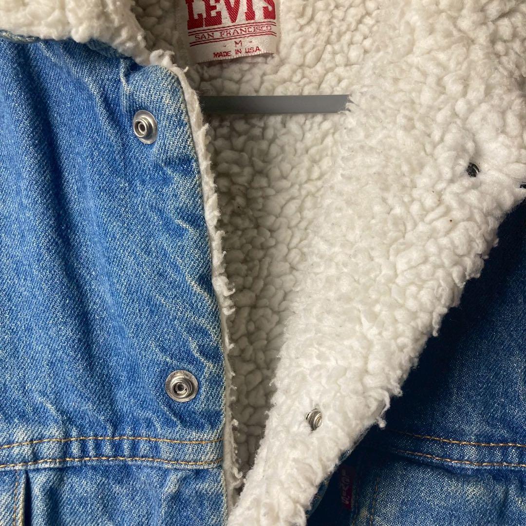 USA製　80's Levi's デニムボアジャケット　70609-0214 M