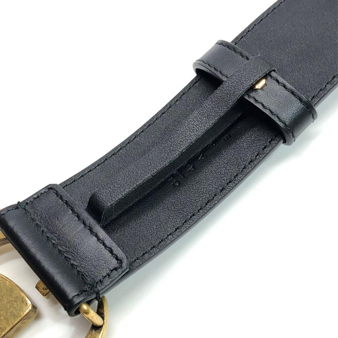 【るんぱっぱ様】美品✨箱付 グッチ GGマーモント ダブルGワイド レザーベルト