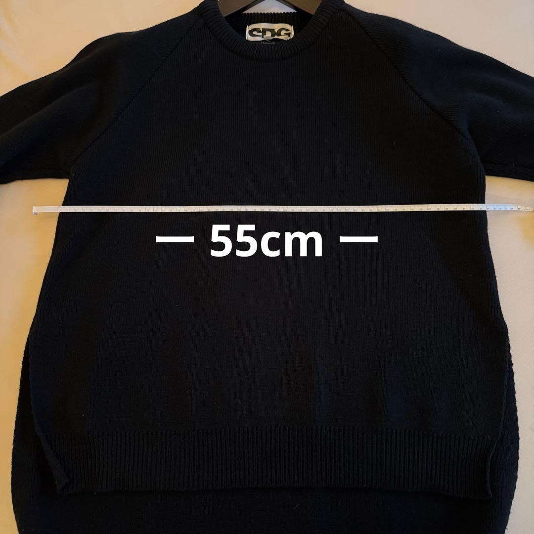 ヒ*ロ様 コムデギャンソン CDG ブラック クルーネックセーター ニット ブラ