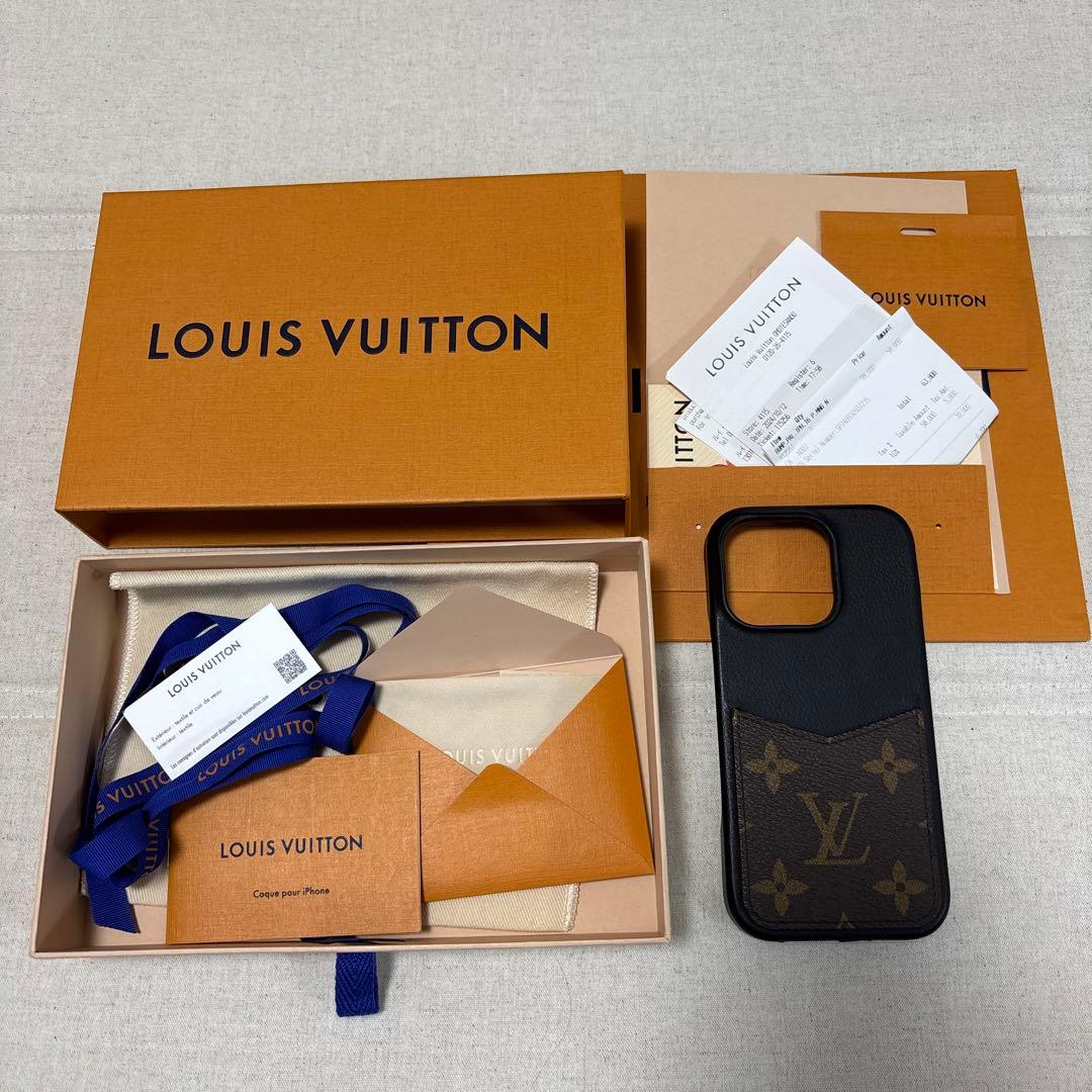 Louis Vuitton iPhone16pro用 レザーケース モノグラム