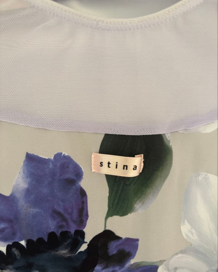stina フラワープリント 長袖レオタード