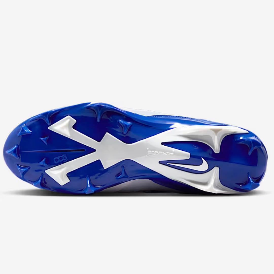 ナイキ 26.5 アルファメナス プロ アメフト スパイク シューズ 靴 白 青