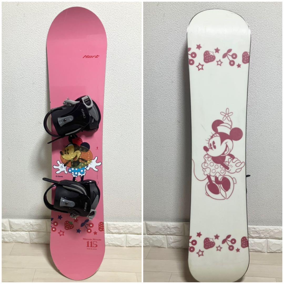 115cm/Hart ハート ミニーマウス ディズニーコラボ スノーボードセット