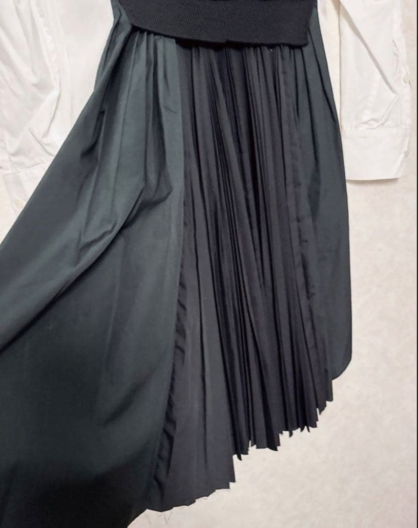 Sacai サカイ　美品コレクション　色違い、ニット　プリーツワンピース