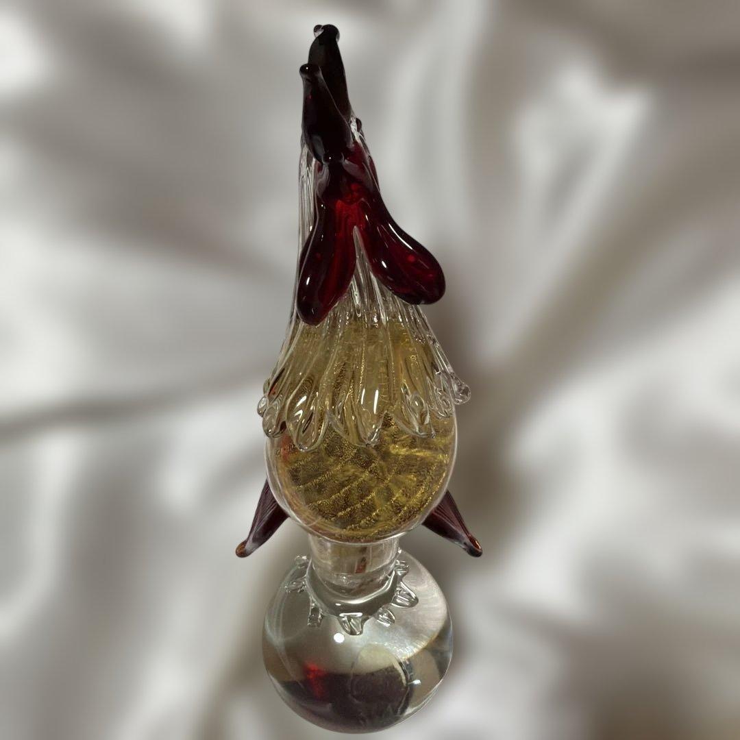 ハ*ピ様 ベネチアンガラス ムラーノガラス 酉年 金彩 オブジェ イタリア