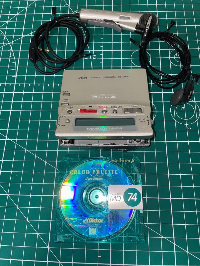 Aiwa ポータブルMDレコーダー AM-F90 MDリモコン RC-F90