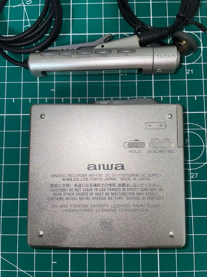 Aiwa ポータブルMDレコーダー AM-F90 MDリモコン RC-F90