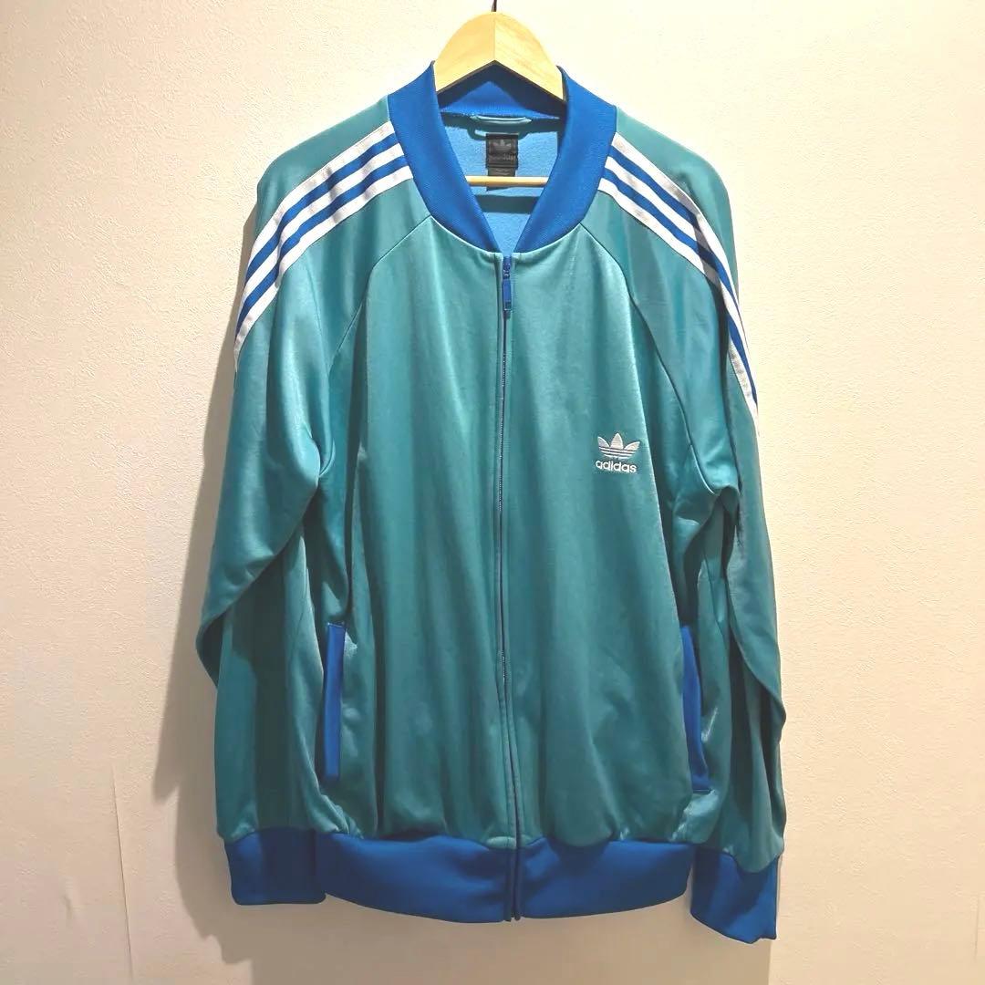 adidas アディダス　00s 人気カラー　刺繍ロゴ　ビッグサイズジャージ古着
