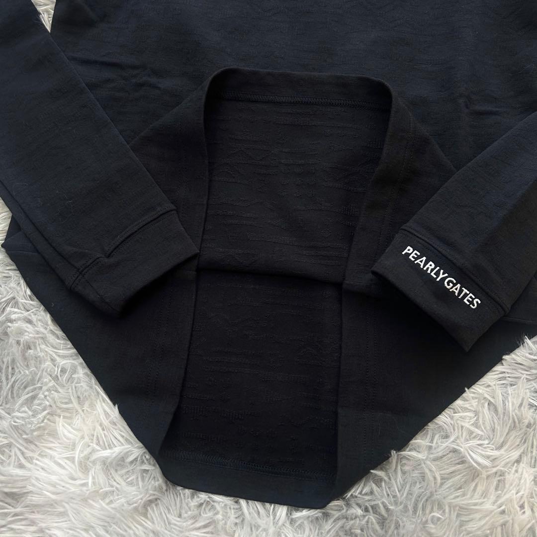 新品　パーリーゲイツ　ハイネックシャツ　長袖カットソー　ネイビー　サイズ0