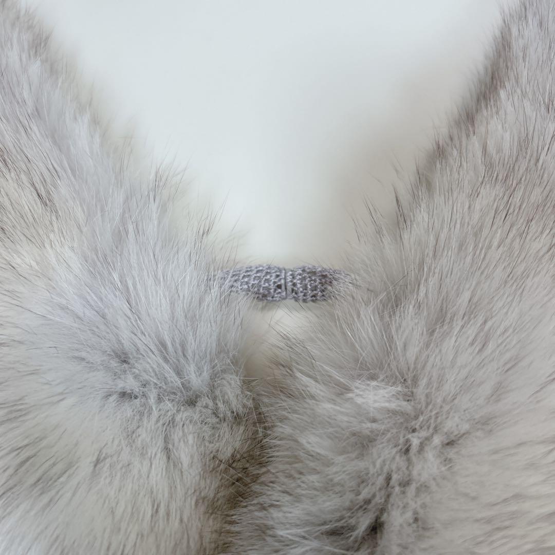 新品未使用　サガフォックス　銀サガ　大判ショール　ストール　マフラー　毛皮