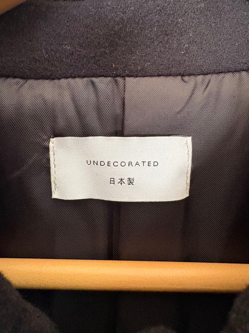 UNDECORATED wool cashmere coatブラック 日本製