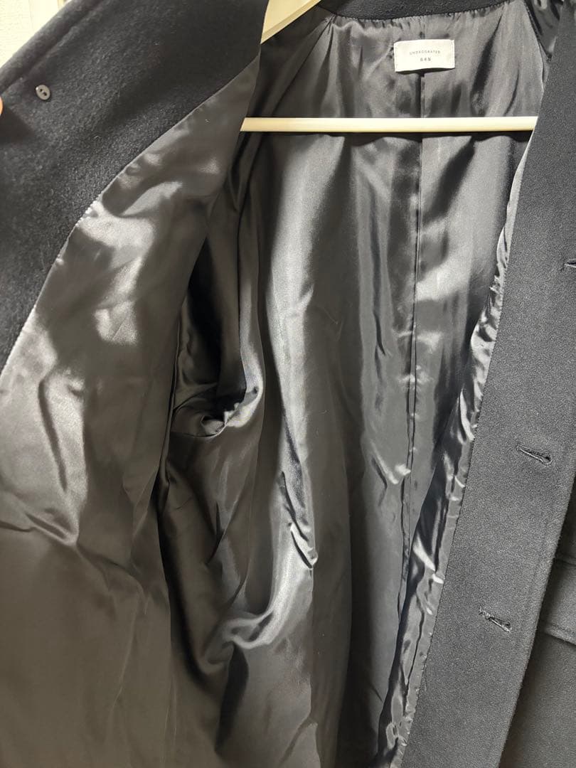 UNDECORATED wool cashmere coatブラック 日本製