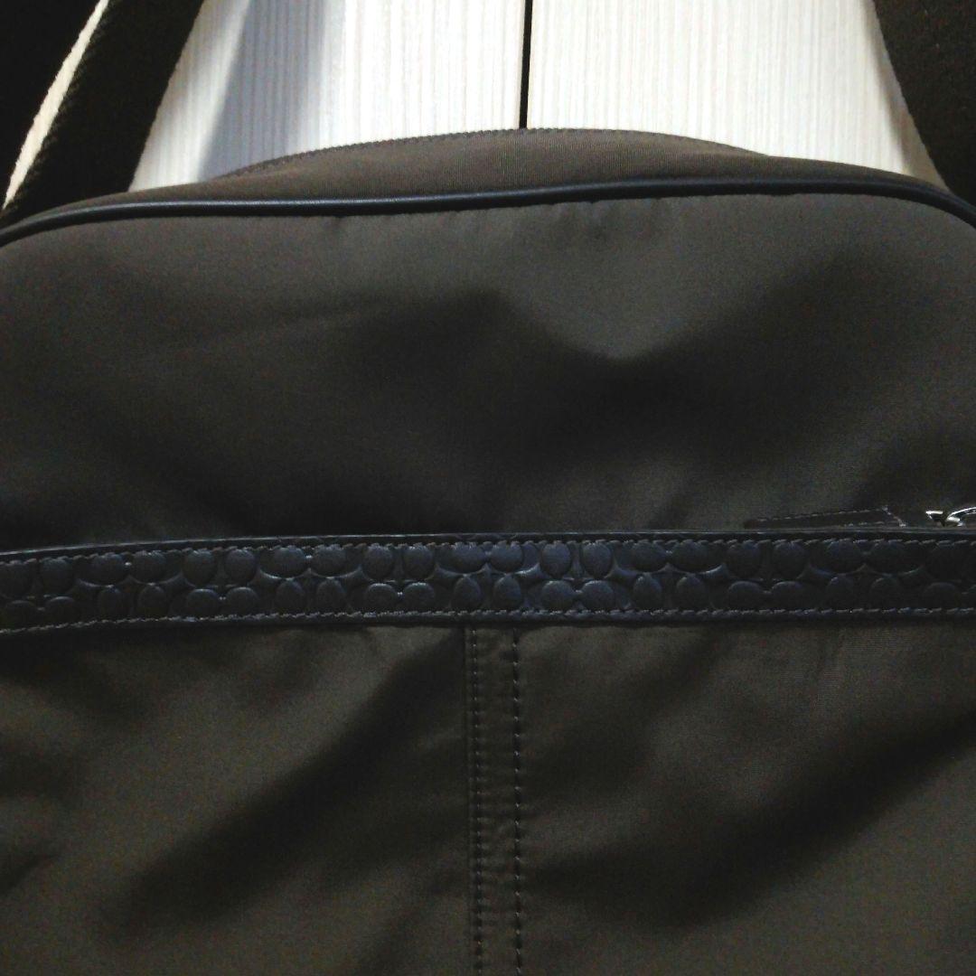 コーチ F70593 シグネチャー ショルダーバッグナイロン ブラウン新品未使用