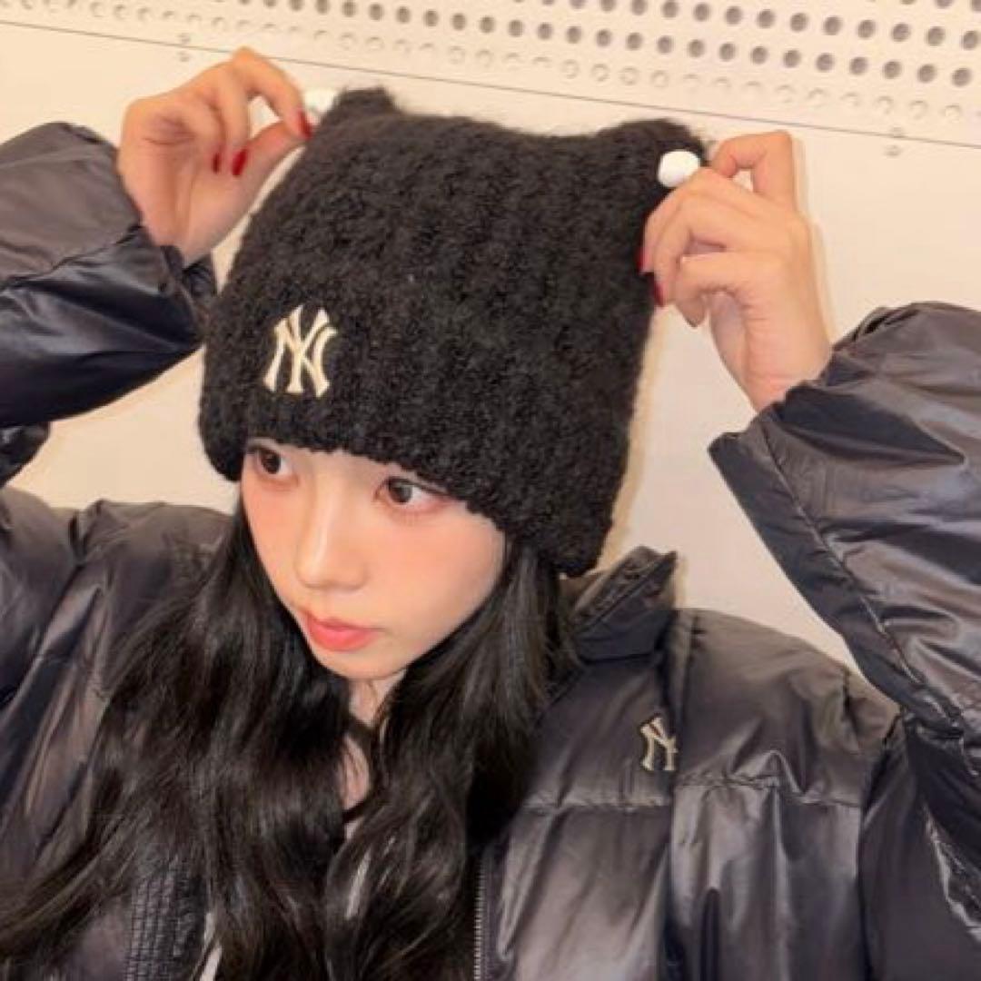 ラスト1点☆MLB KOREA 猫耳 ビーニー 新品未開封 韓国限定 カリナ着用
