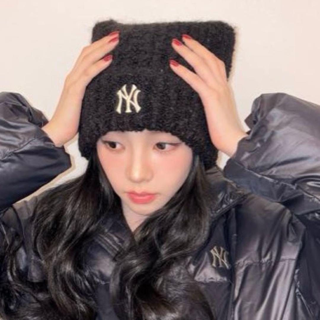 ラスト1点☆MLB KOREA 猫耳 ビーニー 新品未開封 韓国限定 カリナ着用