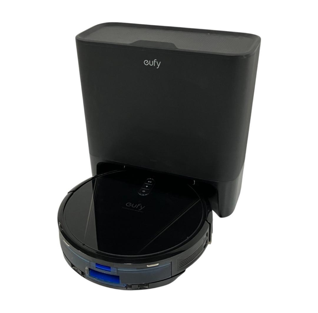 美品 Anker eufy ロボット掃除機本体 ブラック 自動ごみ捨て 水拭き◯