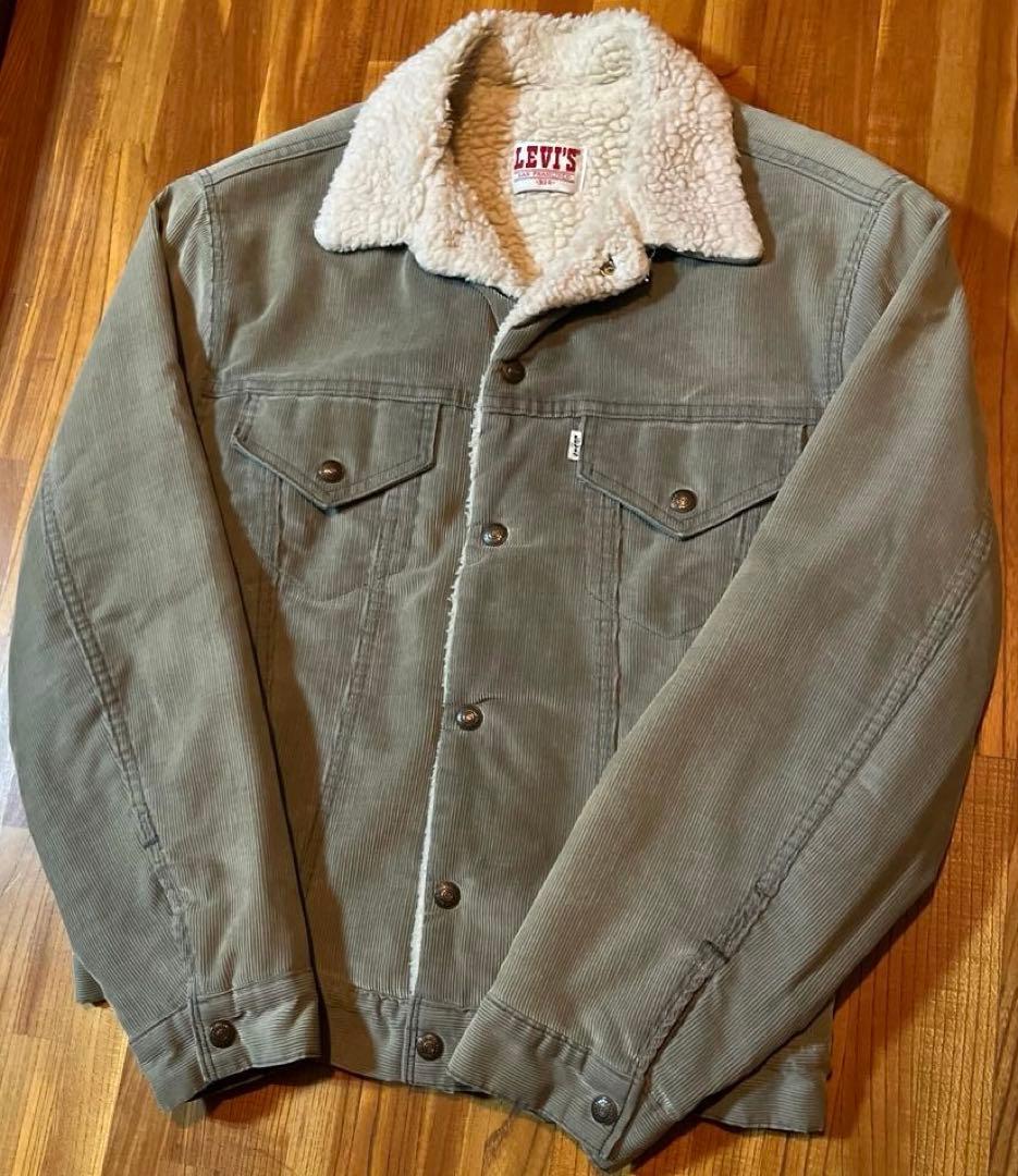 リーバイス 70s 80s グレー ボア ヴィンテージ デニム ジャケット 38