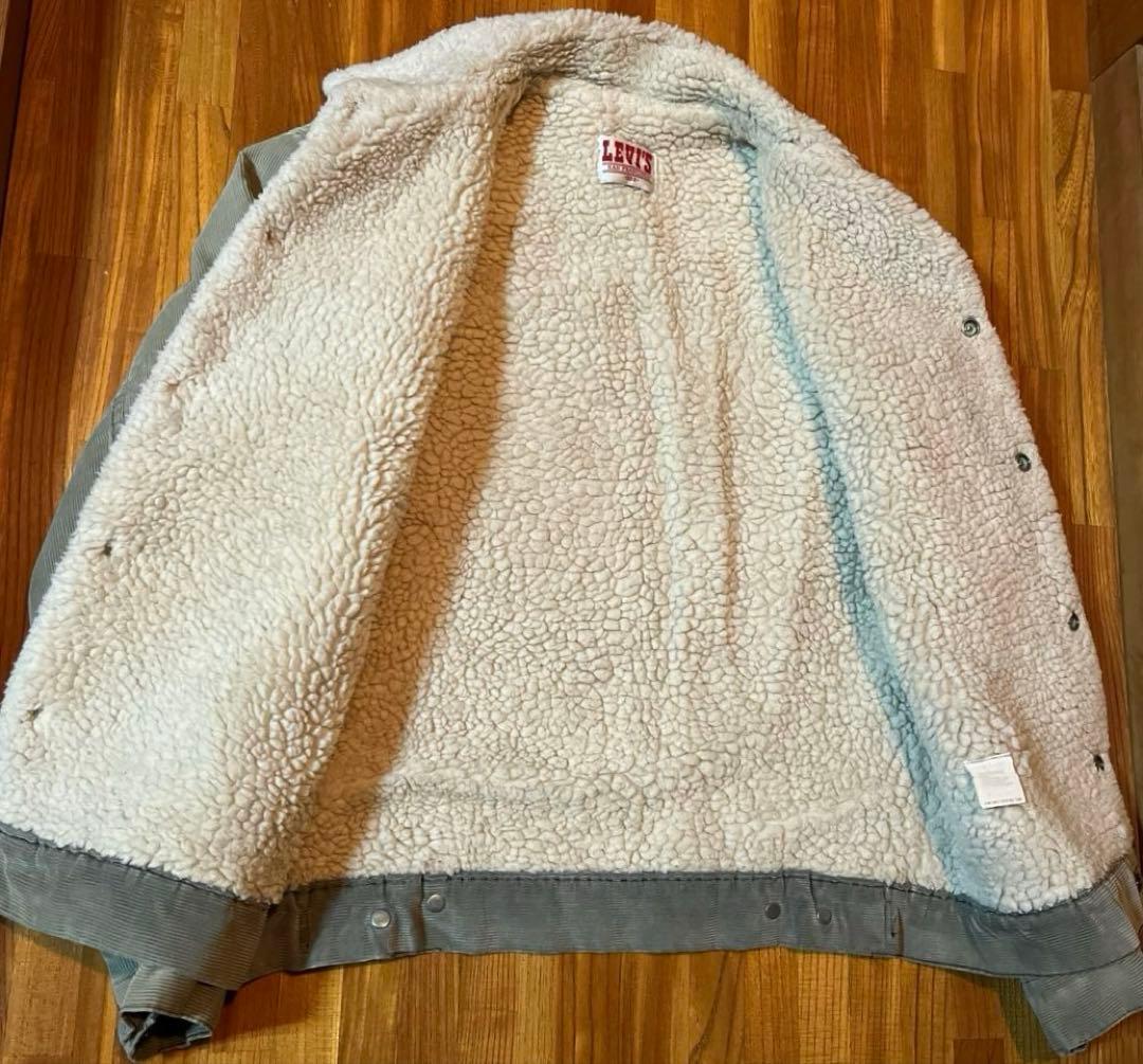 リーバイス 70s 80s グレー ボア ヴィンテージ デニム ジャケット 38