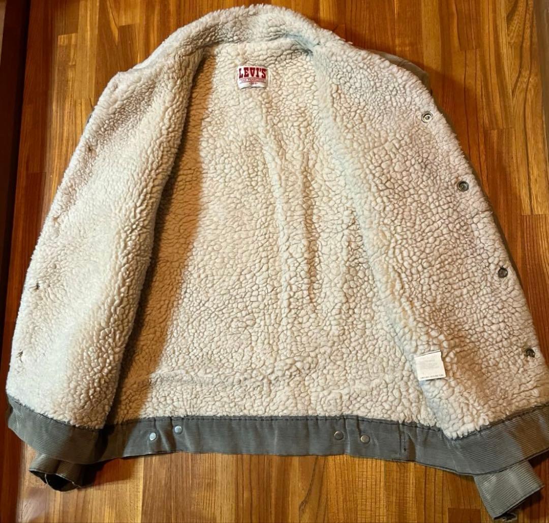 リーバイス 70s 80s グレー ボア ヴィンテージ デニム ジャケット 38