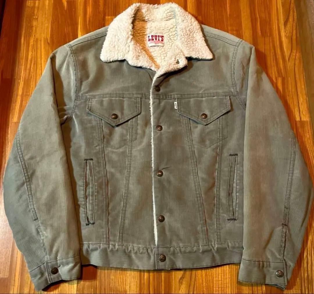 リーバイス 70s 80s グレー ボア ヴィンテージ デニム ジャケット 38