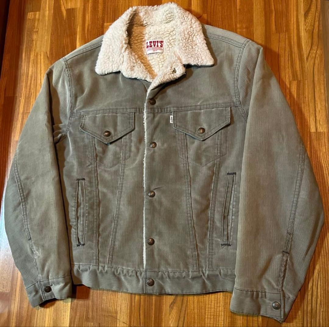 リーバイス 70s 80s グレー ボア ヴィンテージ デニム ジャケット 38