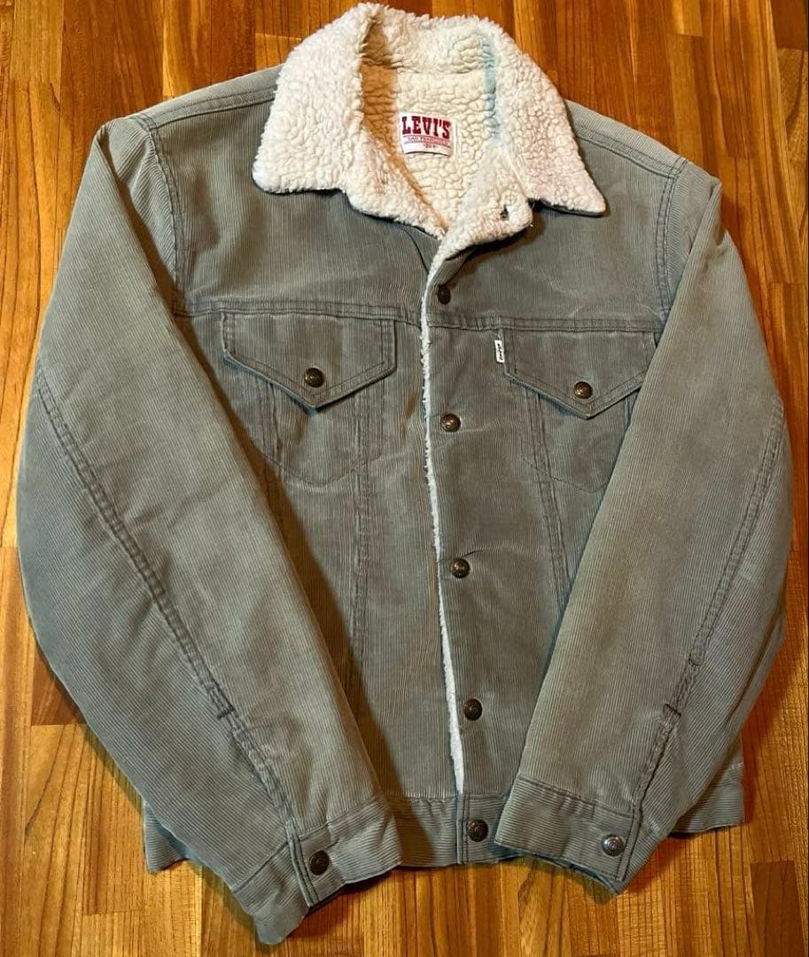 リーバイス 70s 80s グレー ボア ヴィンテージ デニム ジャケット 38